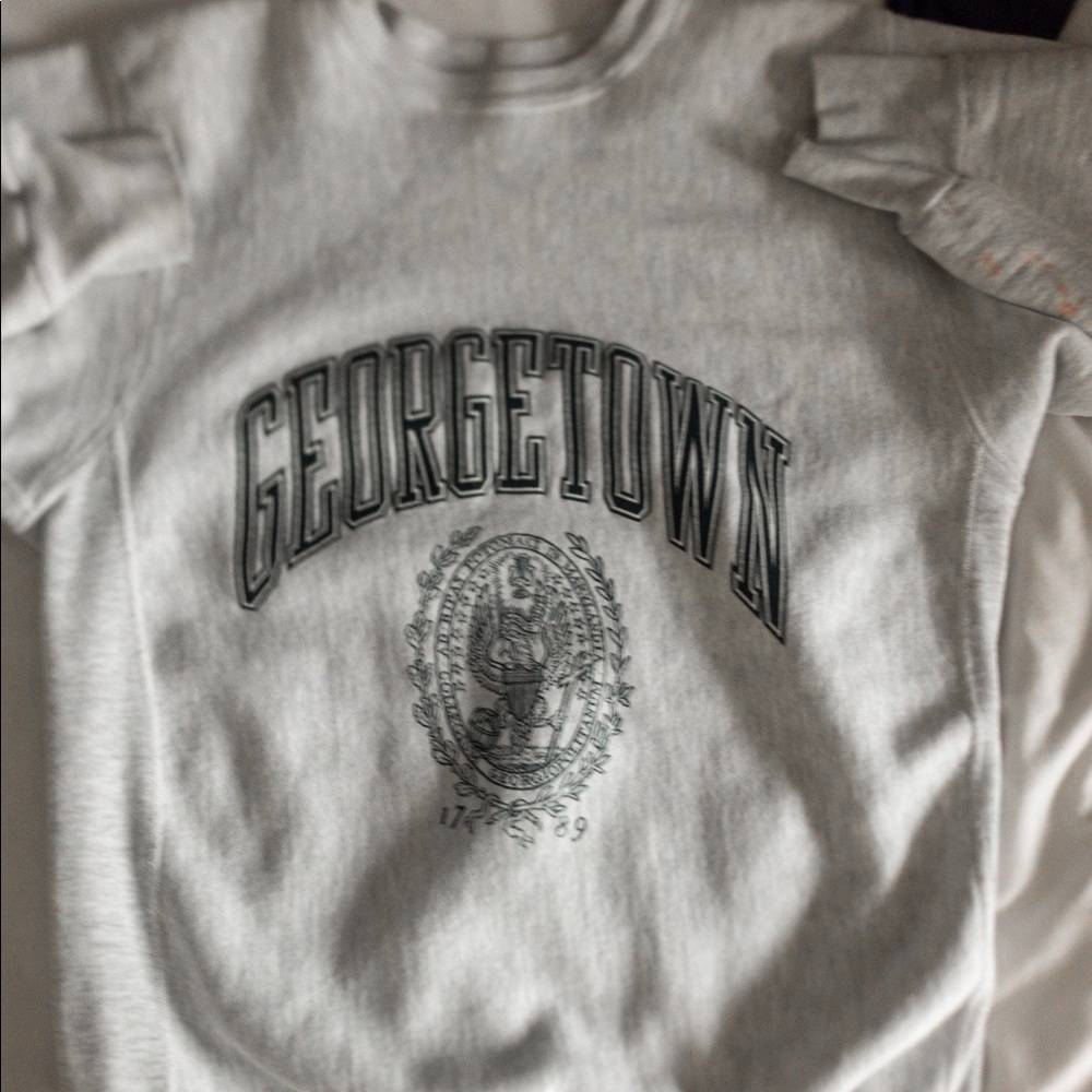 College sweatshirts and t-shirt’s